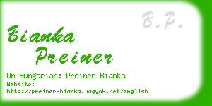 bianka preiner business card